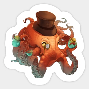 Tea Punk Octopus Sticker